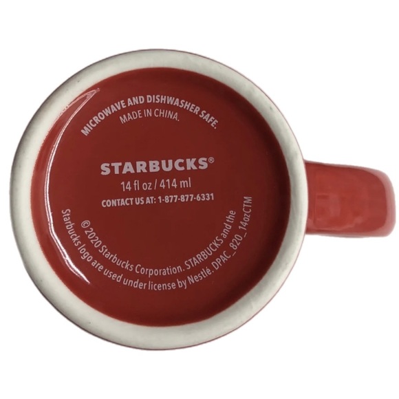 Starbucks Holiday Red FA LA LA LA LA Coffee / Tea Mug 10oz - Picture 4 of 5
